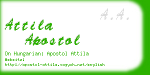 attila apostol business card